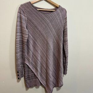 Nygard Poncho Sweater Womens Medium Dolman Sleeve Top with Metallic Highlights